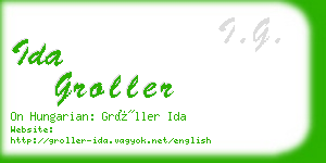 ida groller business card